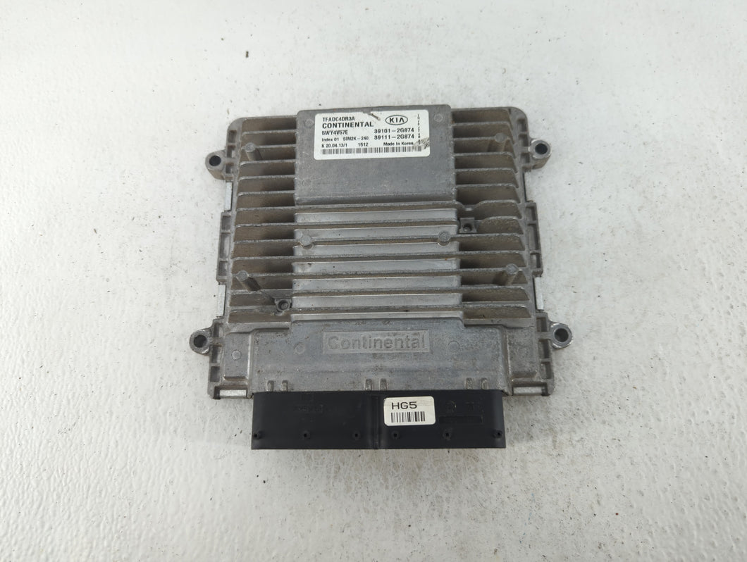 2011-2013 Kia Optima PCM Engine Control Computer ECU ECM PCU OEM P/N:39111-2G874 39101-2G874 Fits Fits 2011 2012 2013 OEM Used Auto Parts