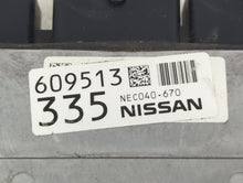 2019-2022 Nissan Altima PCM Engine Control Computer ECU ECM PCU OEM P/N:609513 NEC040-670 Fits Fits 2019 2020 2021 2022 OEM Used Auto Parts