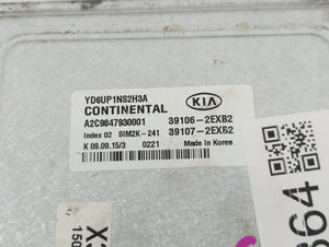 2016 Kia Forte PCM Engine Control Computer ECU ECM PCU OEM P/N:39107-2EXB2 39106-2EXB2 Fits OEM Used Auto Parts