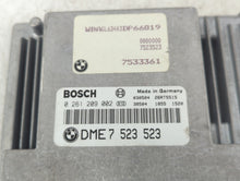 2003 Bmw 745i PCM Engine Control Computer ECU ECM PCU OEM P/N:0 261 209 002 DME 7 523 523 Fits OEM Used Auto Parts