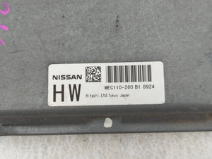 2009 Nissan Altima PCM Engine Control Computer ECU ECM PCU OEM P/N:MEC110-260 B1 8924 Fits OEM Used Auto Parts