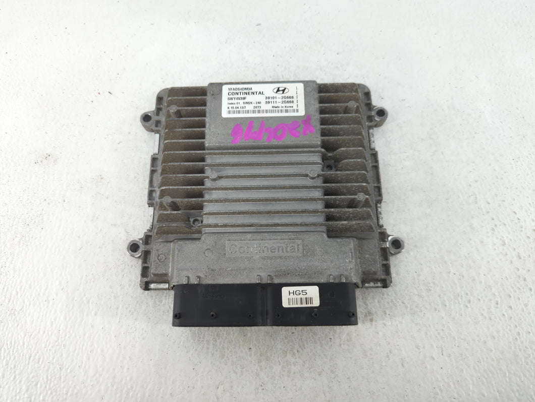 2011-2014 Hyundai Sonata PCM Engine Control Computer ECU ECM PCU OEM P/N:39111-2G668 39101-2G668 Fits Fits 2011 2012 2013 2014 OEM Used Auto Parts