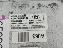 2011-2013 Hyundai Elantra PCM Engine Control Computer ECU ECM PCU OEM P/N:39103-2EMA3 39102-2EMA3 Fits Fits 2011 2012 2013 OEM Used Auto Parts