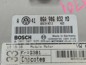 2003 Volkswagen Golf PCM Engine Control Computer ECU ECM PCU OEM P/N:06A 906 032 MD Fits Fits 2004 OEM Used Auto Parts