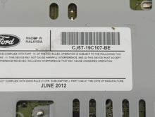 2013-2015 Ford Escape Radio AM FM Cd Player Receiver Replacement P/N:CJ5T-19C107-BE Fits Fits 2013 2014 2015 OEM Used Auto Parts