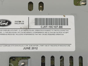 2013-2015 Ford Escape Radio AM FM Cd Player Receiver Replacement P/N:CJ5T-19C107-BE Fits Fits 2013 2014 2015 OEM Used Auto Parts