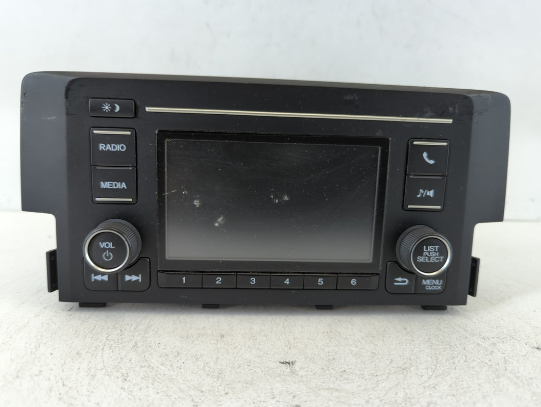 2019-2021 Honda Civic Radio AM FM Cd Player Receiver Replacement P/N:39100-TBA-A41 Fits Fits 2019 2020 2021 OEM Used Auto Parts