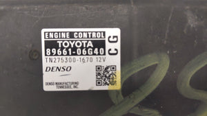 2008-2009 Toyota Camry PCM Engine Control Computer ECU ECM PCU OEM P/N:89661-06G51 89661-06G11 89661-06G10 89661-06G40 Fits OEM Used Auto Parts - Oemusedautoparts1.com