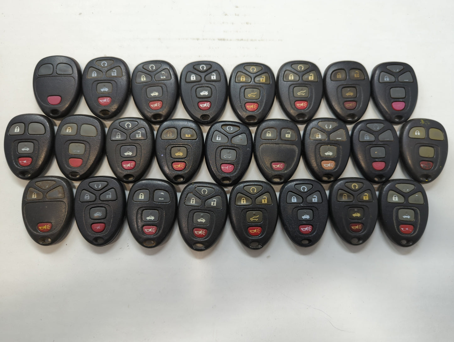 Lot of 25 Chevrolet Keyless Entry Remote Fob OUC60270 | OUC60221 - Oemusedautoparts1.com