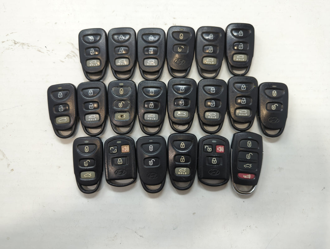 Lot of 20 Hyundai Keyless Entry Remote Fob MIXED FCC IDS MIXED PART