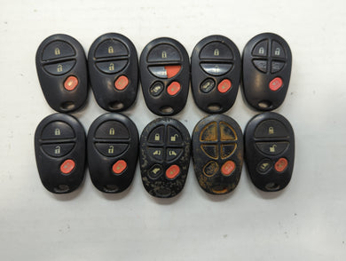 Lot of 10 Toyota Keyless Entry Remote Fob MIXED FCC IDS MIXED PART