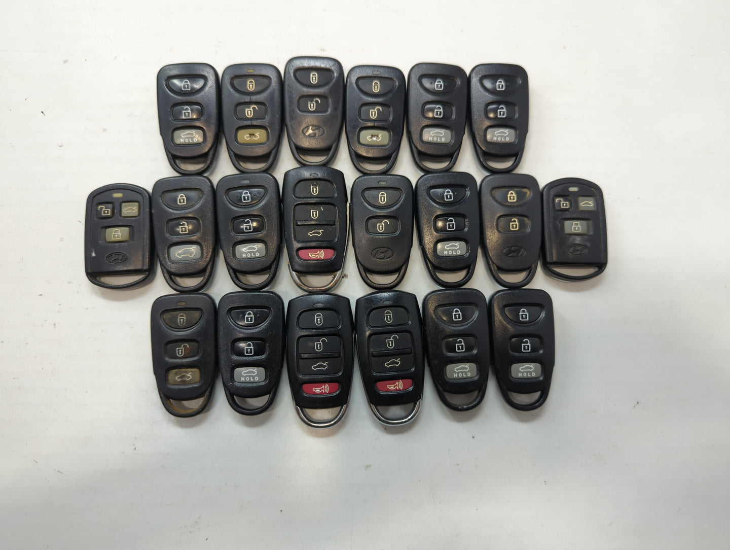 Lot of 20 Hyundai Keyless Entry Remote Fob MIXED FCC IDS MIXED PART - Oemusedautoparts1.com