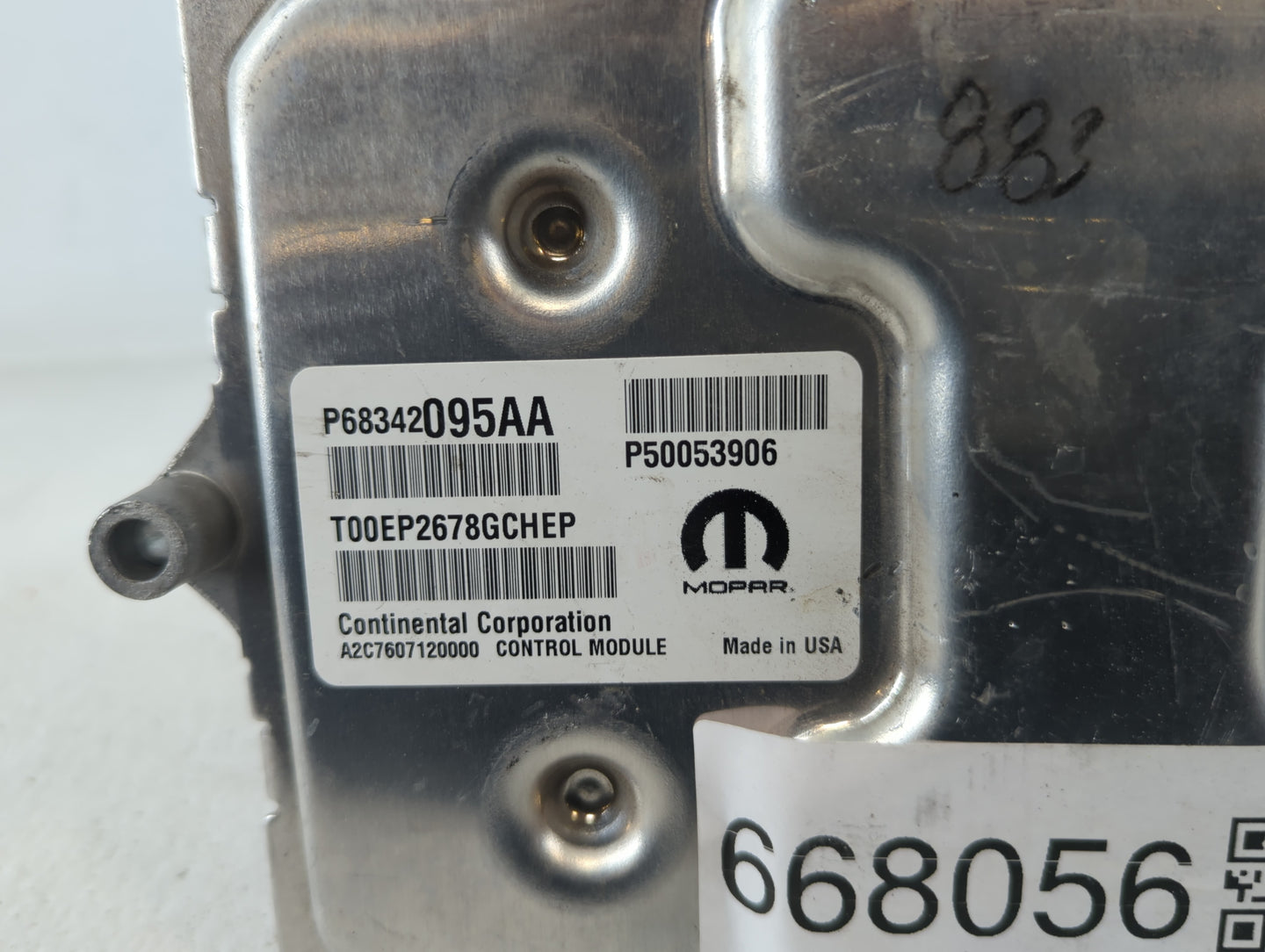 2019 Jeep Compass PCM Engine Control Computer ECU ECM PCU OEM P/N:P68342095AA Fits OEM Used Auto Parts - Oemusedautoparts1.com