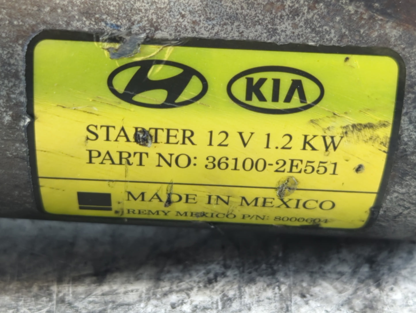 2017 Hyundai Elantra Car Starter Motor Solenoid OEM P/N:36100-2E551 Fits OEM Used Auto Parts - Oemusedautoparts1.com