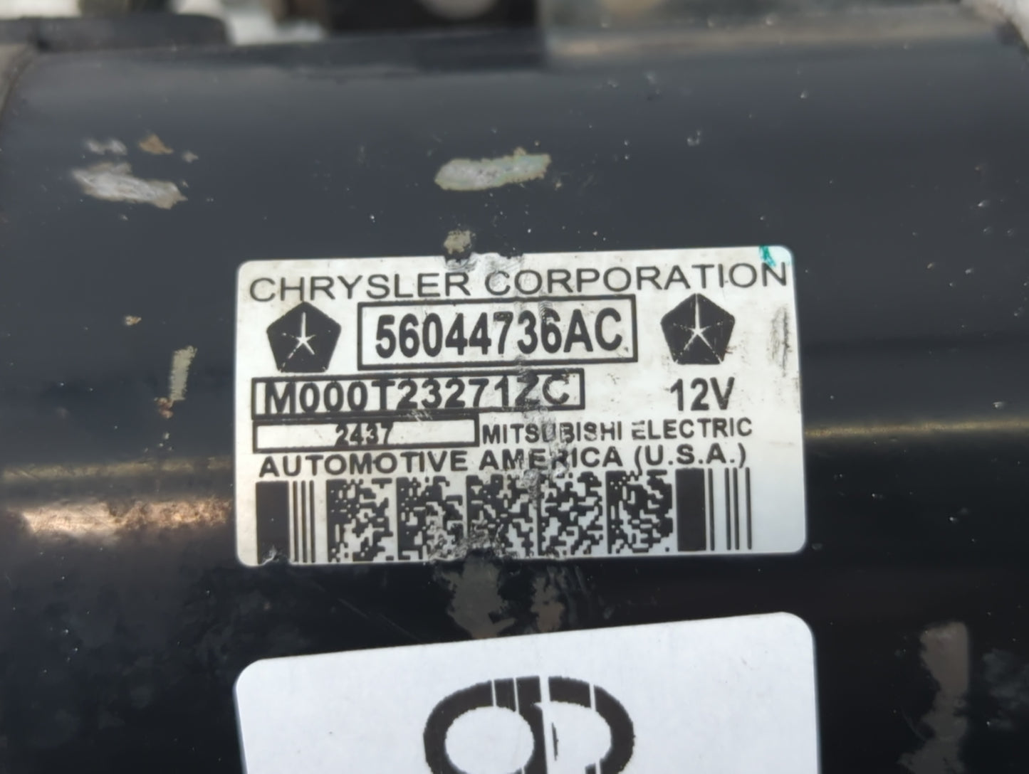 2018 Dodge Ram 1500 Car Starter Motor Solenoid OEM P/N:56044736AC Fits OEM Used Auto Parts - Oemusedautoparts1.com