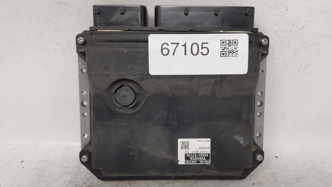 2012-2013 Toyota Prius PCM Engine Control Computer ECU ECM PCU OEM P/N:89661-47190 Fits Fits 2012 2013 OEM Used Auto Parts - Oemusedautoparts1.com