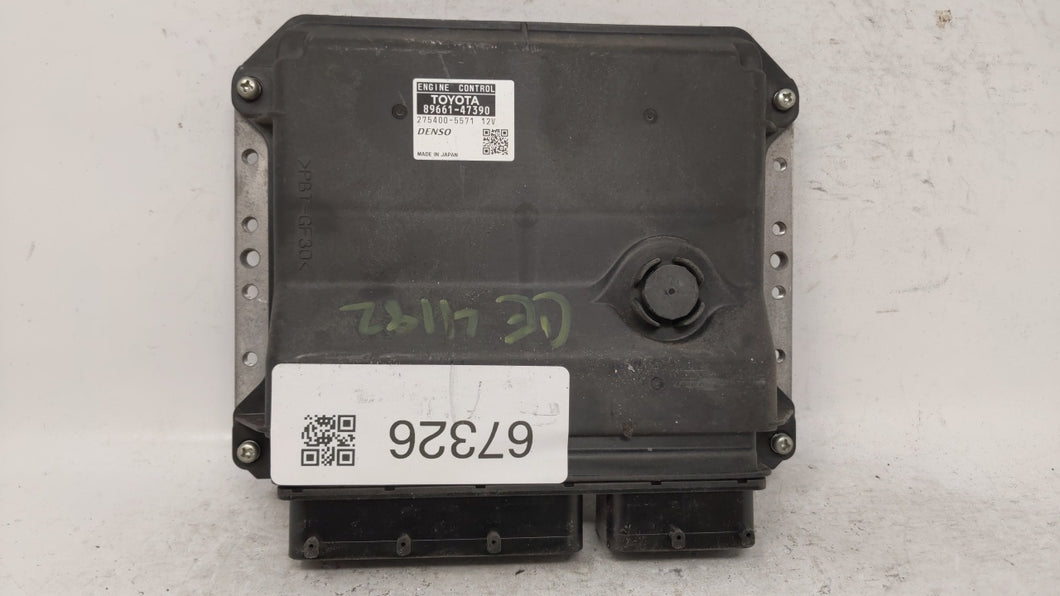 2011 Toyota Prius PCM Engine Control Computer ECU ECM PCU OEM P/N:89661-47390 89681-47211 Fits OEM Used Auto Parts - Oemusedautoparts1.com