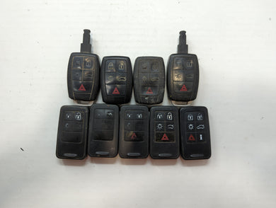 Lot of 9 Volvo Keyless Entry Remote Fob MIXED FCC IDS MIXED PART NUMBERS