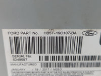 2017 Ford Explorer Radio AM FM Cd Player Receiver Replacement P/N:HB5T-19C107-BA Fits OEM Used Auto Parts - Oemusedautoparts1.com