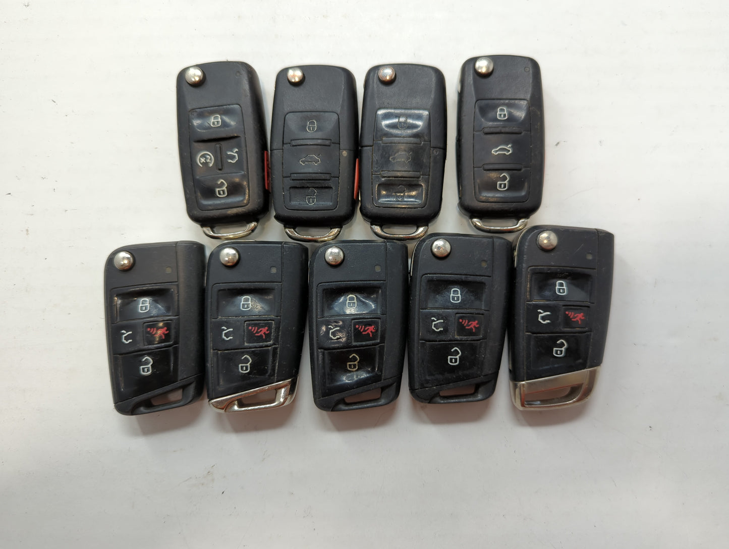 Lot of 9 Volkswagen Keyless Entry Remote Fob NBGFS125C1 | NBG010206T | - Oemusedautoparts1.com