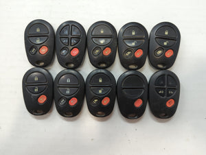 Lot of 10 Toyota Keyless Entry Remote Fob GQ43VT20T