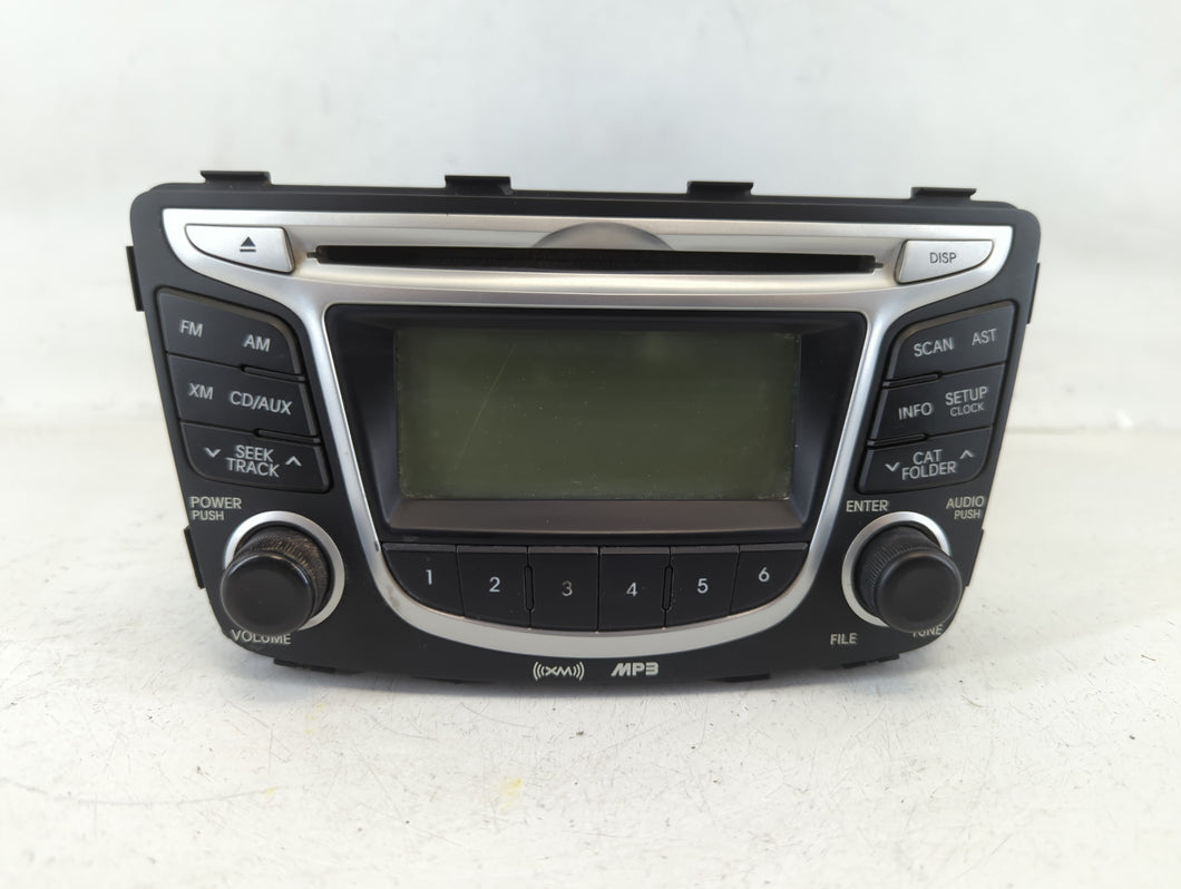 2012-2014 Hyundai Accent Radio AM FM Cd Player Receiver Replacement P/N:96170-1R1004X Fits Fits 2012 2013 2014 OEM Used Auto Parts