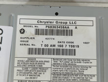 2017 Dodge Caravan Radio AM FM Cd Player Receiver Replacement P/N:P68363459AA Fits Fits 2012 2013 2014 2015 2016 2018 2019 2020 OEM Used Auto Parts