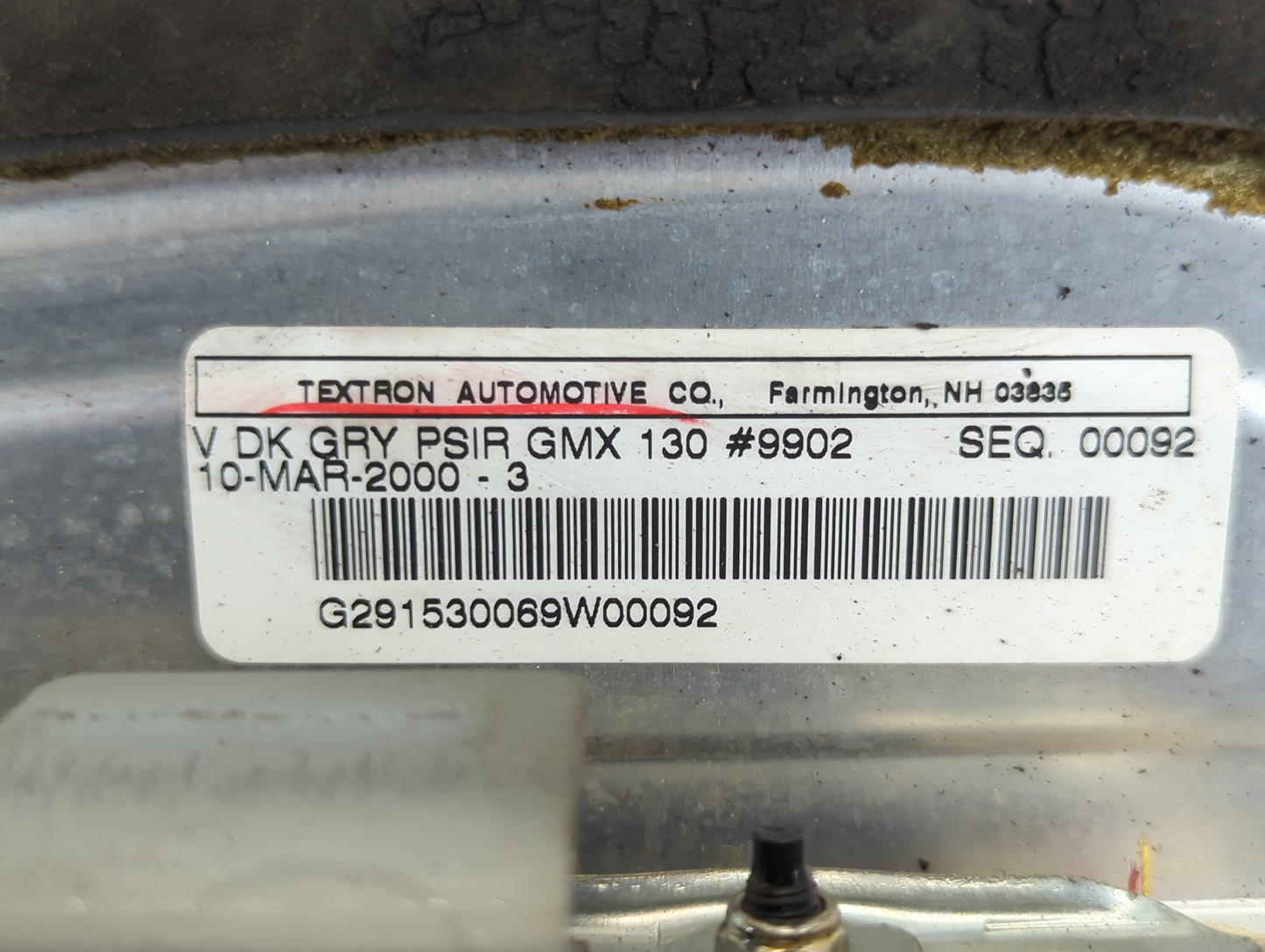 2000 Pontiac Granam Air Bag Passenger Right Dashboard OEM P/N:AL236316UGCGQ3 Fits Fits 1999 2001 2002 2003 2004 2005 OEM Used Auto Parts - Oemusedautoparts1.com
