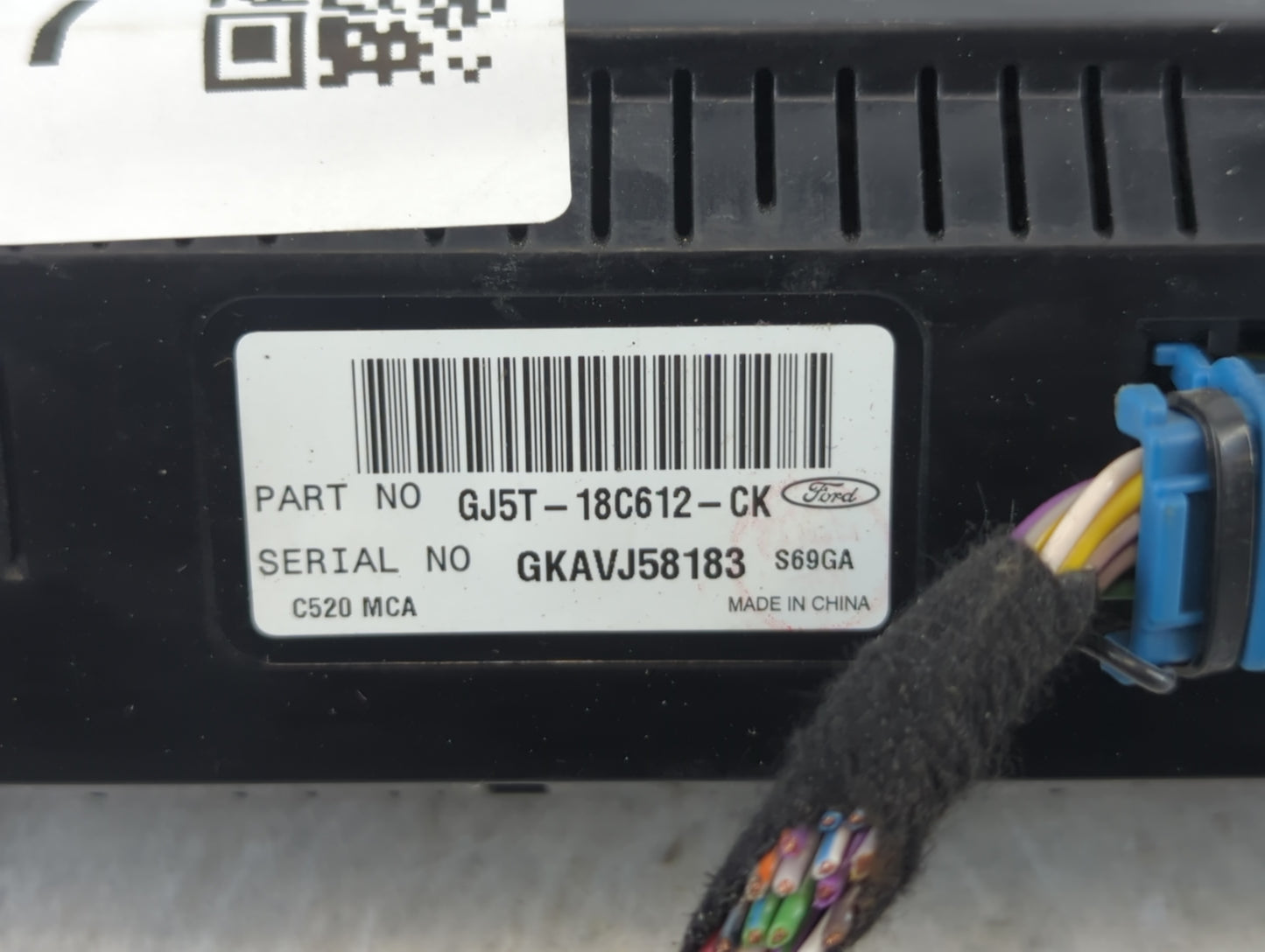 2018-2019 Ford Escape Climate Control Module Temperature AC/Heater Replacement P/N:GJ5T-18C612-CK Fits Fits 2018 2019 OEM Used Auto Parts - Oemusedautoparts1.com
