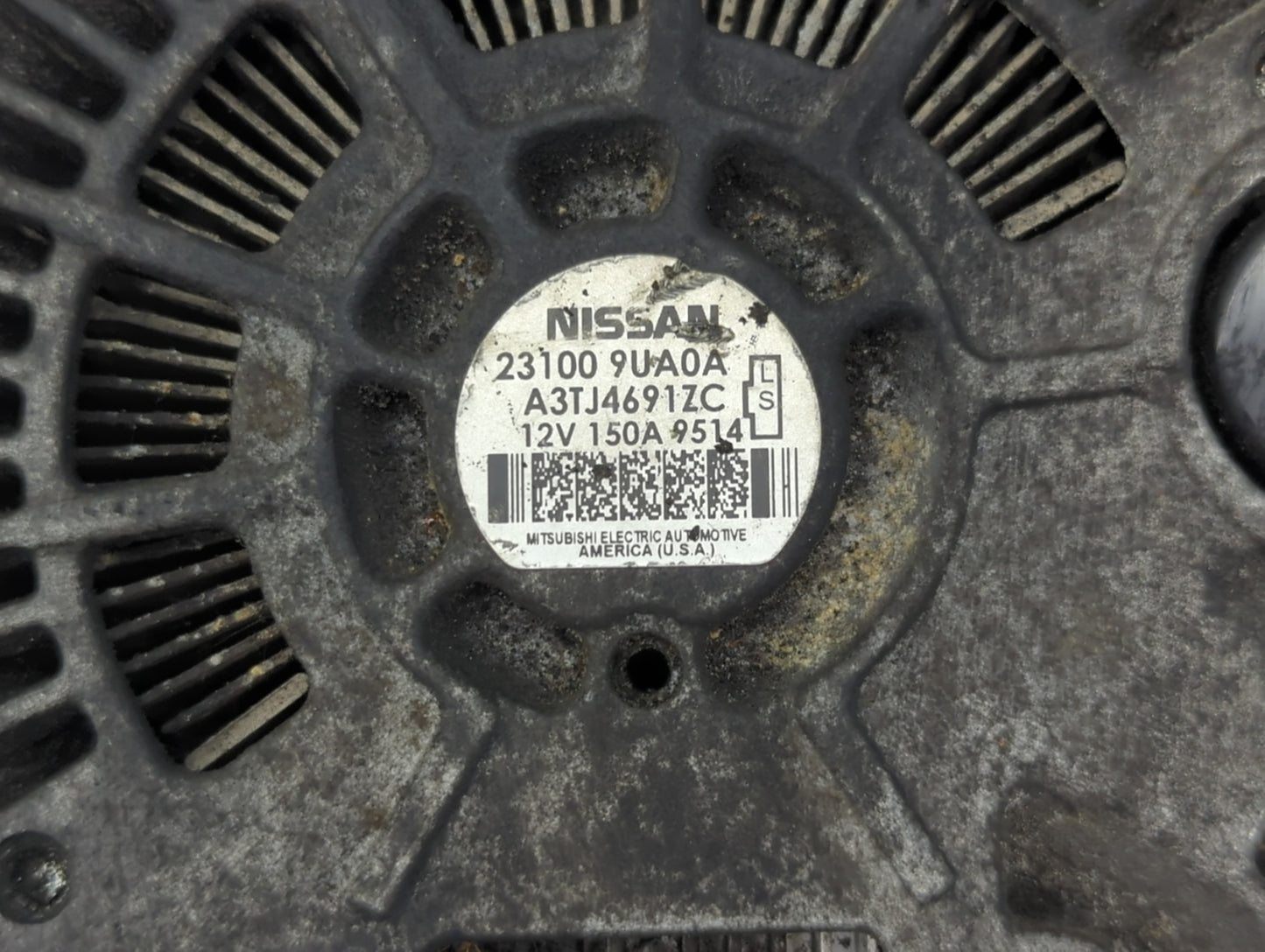 2017-2020 Nissan Pathfinder Alternator Replacement Generator Charging Assembly Engine OEM P/N:23100 9UA0A Fits OEM Used Auto Parts - Oemusedautoparts1.com