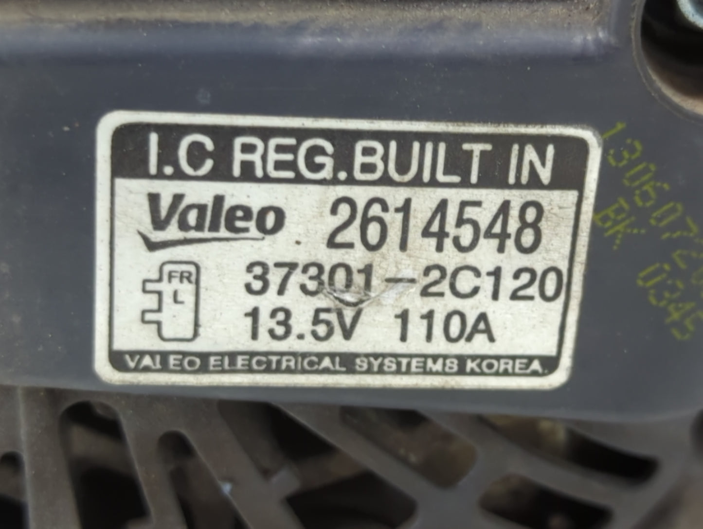 2013-2014 Hyundai Genesis Alternator Replacement Generator Charging Assembly Engine OEM P/N:37301-2C120 Fits Fits 2013 2014 OEM Used Auto Parts - Oemusedautoparts1.com