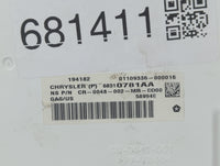 2018 Dodge Journey Instrument Cluster Speedometer Gauges P/N:68310781AA Fits OEM Used Auto Parts - Oemusedautoparts1.com