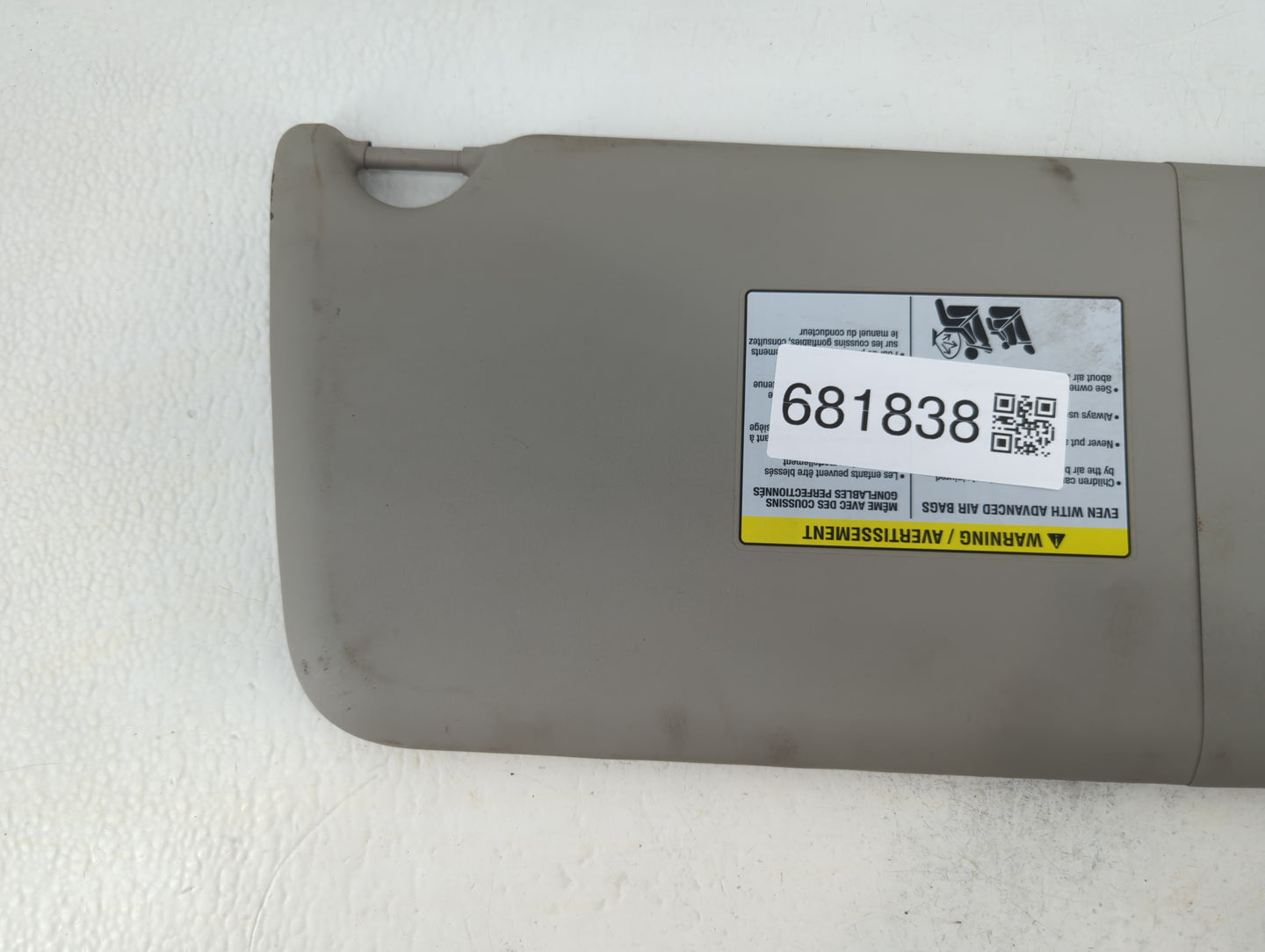 2014 Nissan Nv200 Sun Visor Shade Replacement Passenger Right Mirror Fits OEM Used Auto Parts - Oemusedautoparts1.com