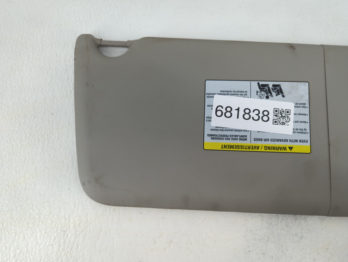 2014 Nissan Nv200 Sun Visor Shade Replacement Passenger Right Mirror Fits OEM Used Auto Parts - Oemusedautoparts1.com