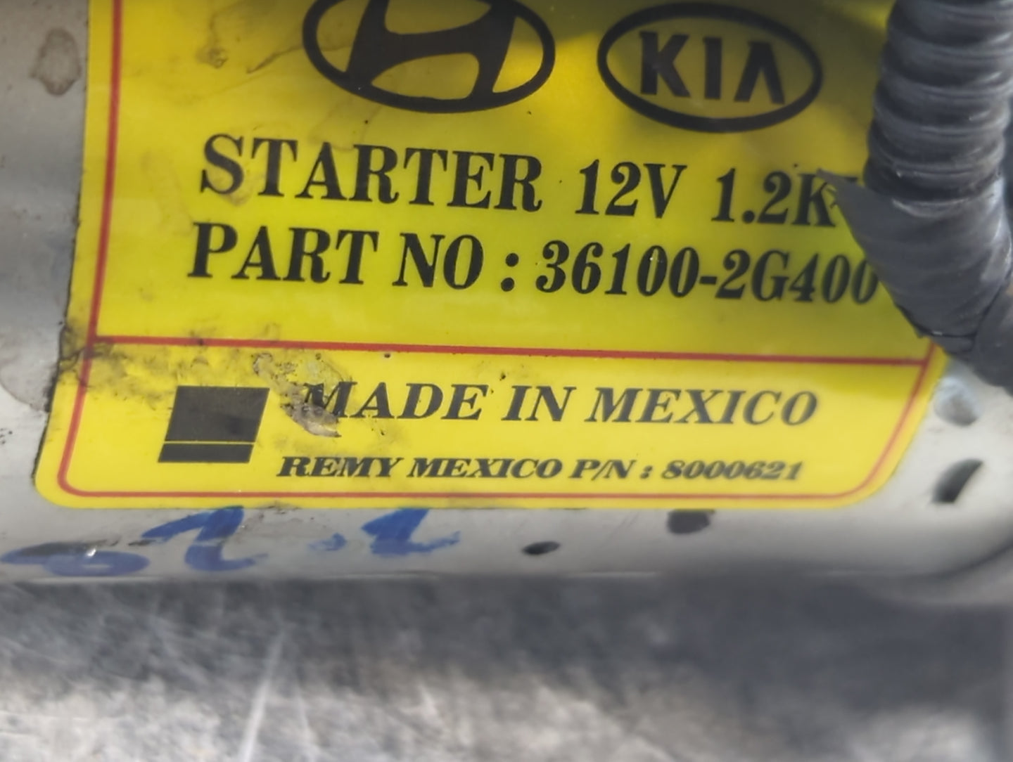 2014-2016 Hyundai Santa Fe Car Starter Motor Solenoid OEM P/N:36100-2G400 Fits Fits 2014 2015 2016 OEM Used Auto Parts - Oemusedautoparts1.com