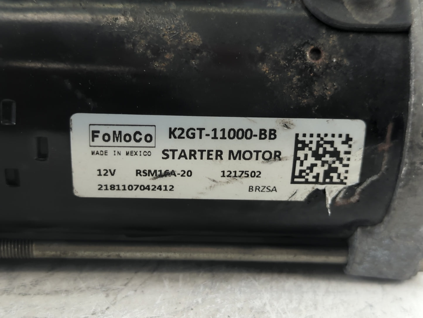 2019 Lincoln Nautilus Car Starter Motor Solenoid OEM P/N:1217502 K2GT-11000-BB Fits Fits 2020 2021 2022 OEM Used Auto Parts - Oemusedautoparts1.com