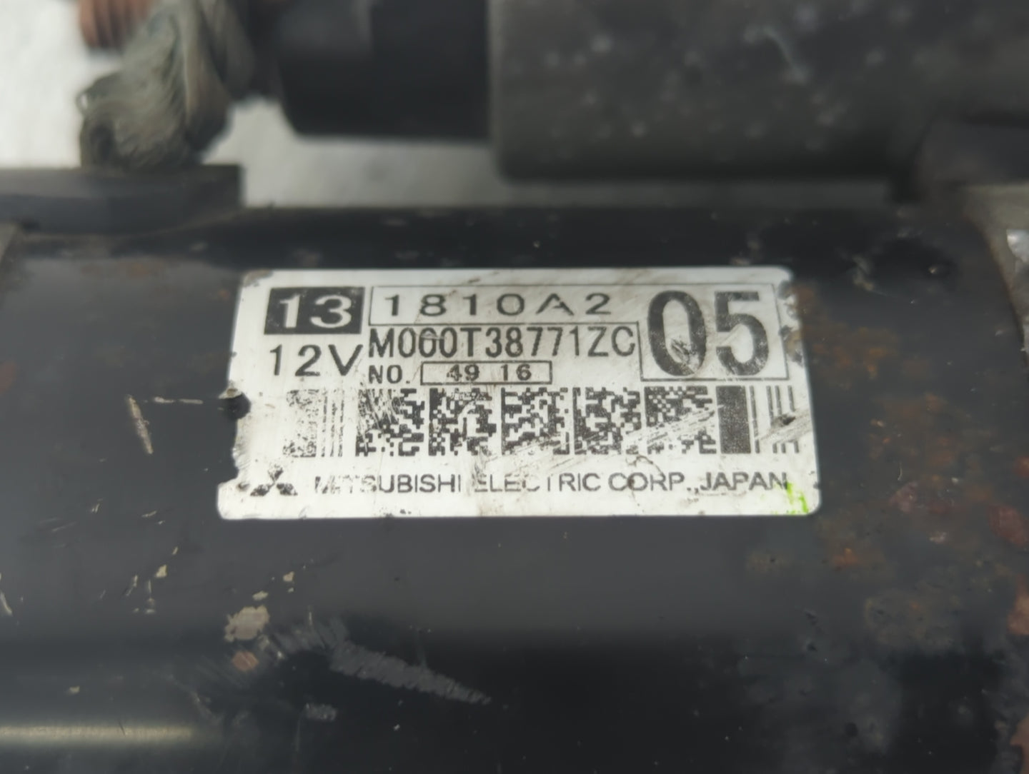 2011-2016 Mitsubishi Outlander Car Starter Motor Solenoid OEM P/N:M000T38771ZC 1810A2 Fits Fits 2011 2012 2013 2014 2015 2016 OEM Used Auto Parts - Oemusedautoparts1.com