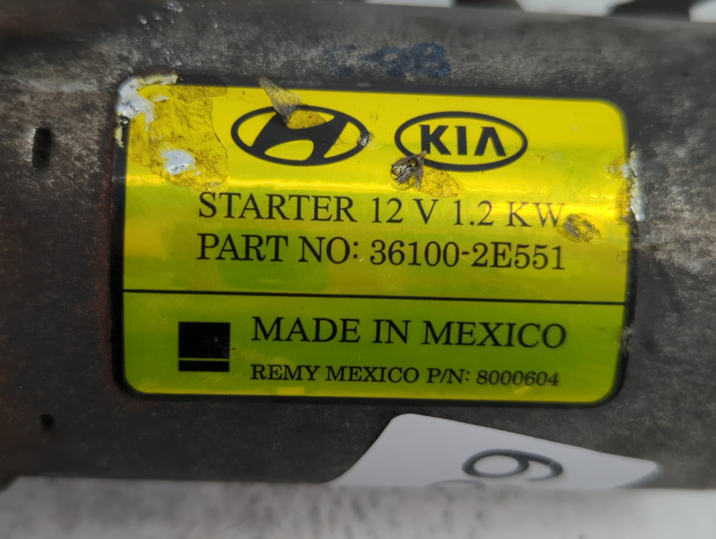2014-2020 Hyundai Elantra Car Starter Motor Solenoid OEM P/N:36100-2E551 Fits Fits 2014 2015 2016 2017 2018 2019 2020 OEM Used Auto Parts - Oemusedautoparts1.com