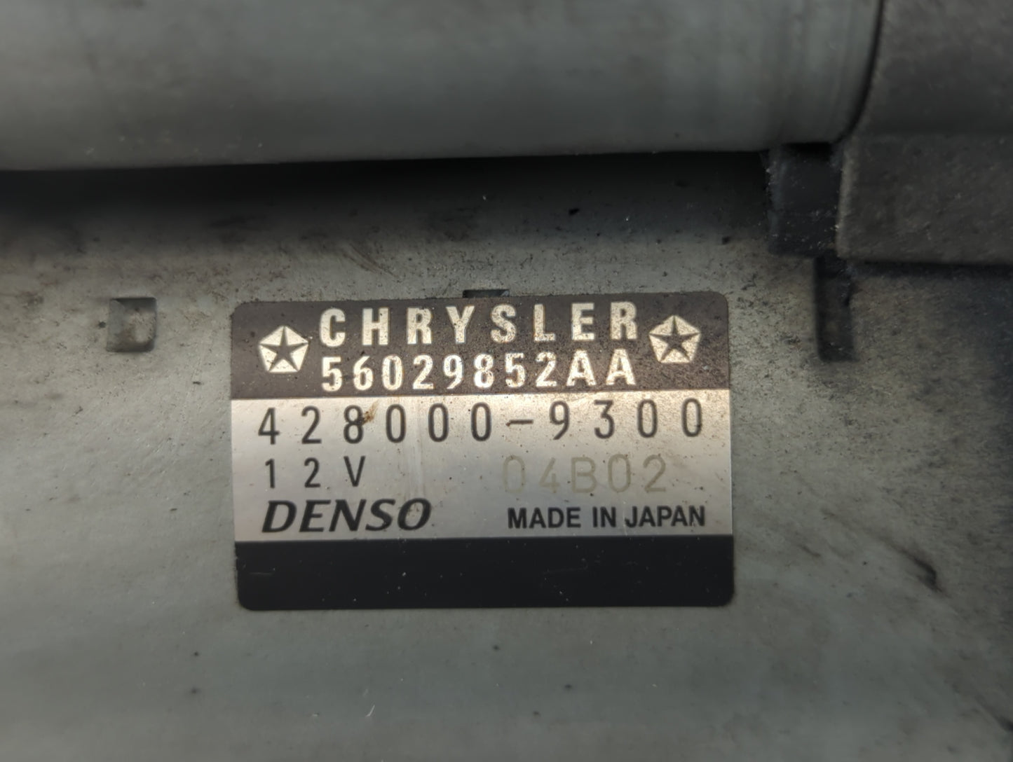 2017-2022 Dodge Challenger Car Starter Motor Solenoid OEM P/N:428000-9300 56029852AA Fits OEM Used Auto Parts - Oemusedautoparts1.com
