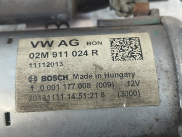 2014-2020 Volkswagen Passat Car Starter Motor Solenoid OEM P/N:02M 911 024 R Fits OEM Used Auto Parts