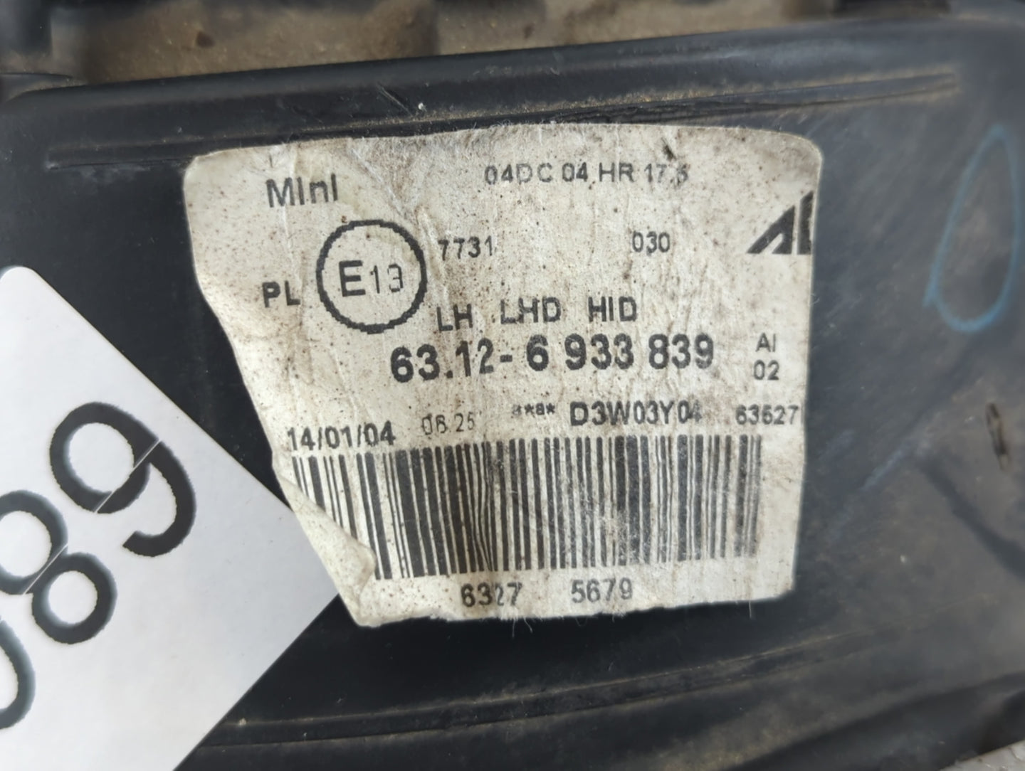 2004 Mini Cooper Driver Left Oem Head Light Headlight Lamp - Oemusedautoparts1.com