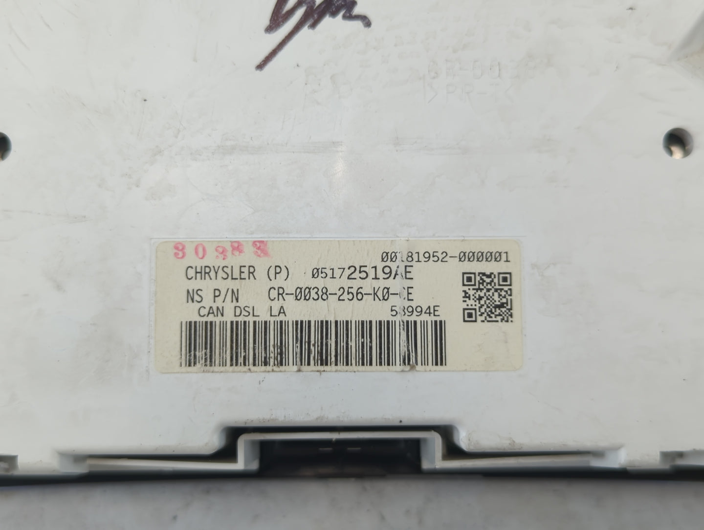 2008 Jeep Grand Cherokee Instrument Cluster Speedometer Gauges P/N:05172519AE Fits OEM Used Auto Parts - Oemusedautoparts1.com