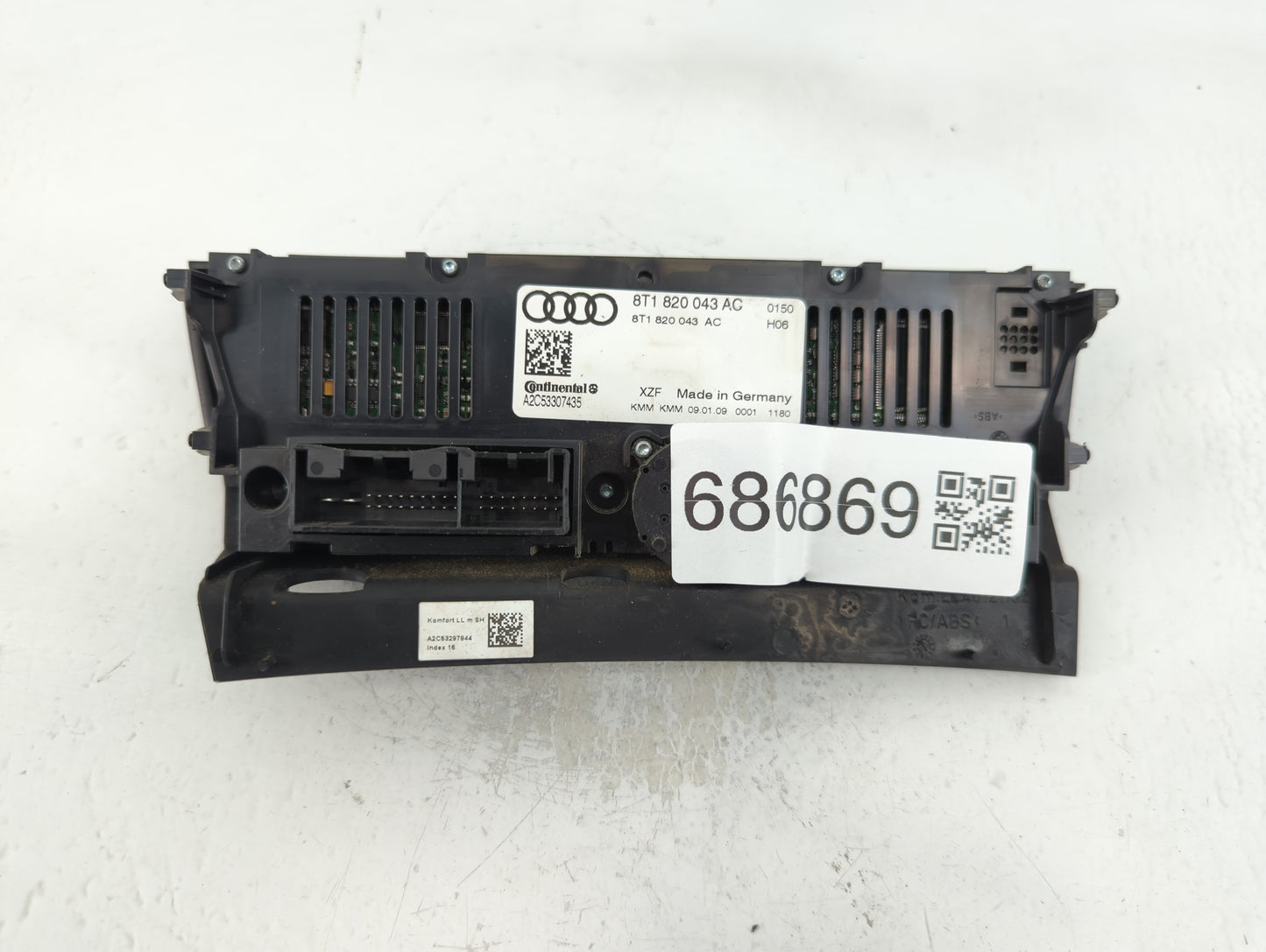 2009-2012 Audi A4 Climate Control Module Temperature AC/Heater Replacement P/N:8T1 820 043 AC Fits OEM Used Auto Parts - Oemusedautoparts1.com