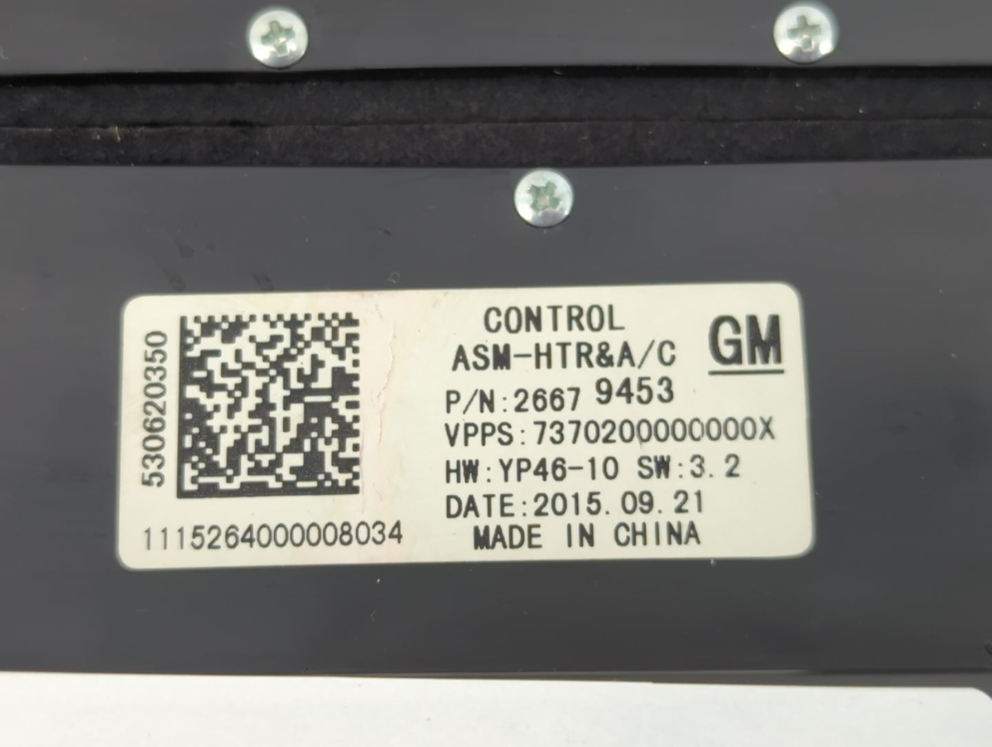 2014-2016 Buick Lacrosse Climate Control Module Temperature AC/Heater Replacement P/N:26679453 Fits Fits 2014 2015 2016 OEM Used Auto Parts - Oemusedautoparts1.com