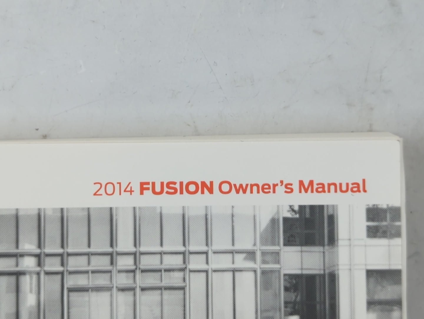 2014 Ford Fusion Owners Manual Book Guide P/N:EE5J19A321 AA OEM Used Auto Parts - Oemusedautoparts1.com