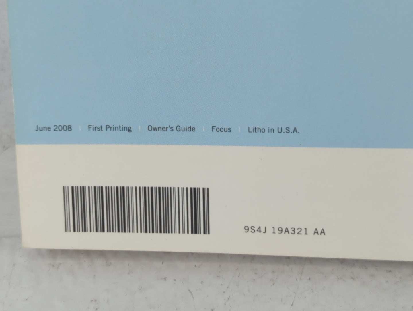 2009 Ford Focus Owners Manual Book Guide OEM Used Auto Parts - Oemusedautoparts1.com