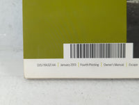 2013 Ford Escape Owners Manual Book Guide P/N:DJ5J 19A321 AA OEM Used Auto Parts - Oemusedautoparts1.com