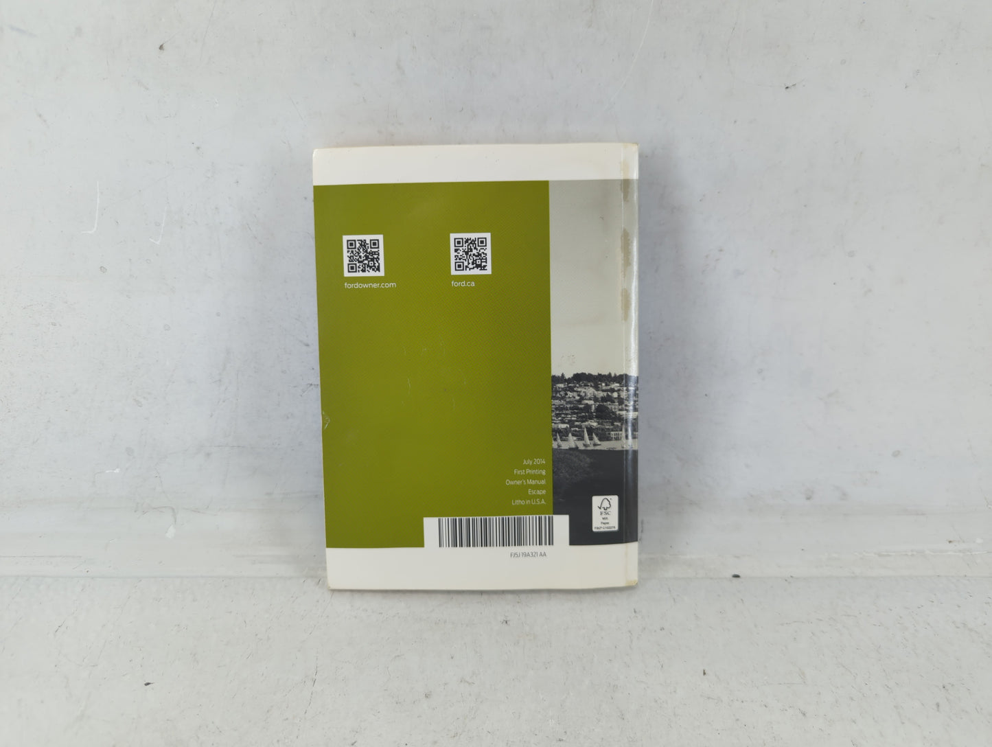 2015 Ford Escape Owners Manual Book Guide P/N:FJ5J 19A321 AA OEM Used Auto Parts - Oemusedautoparts1.com