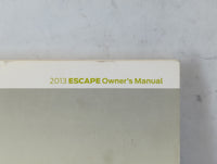 2013 Ford Escape Owners Manual Book Guide P/N:DJ5J 19A321 AA OEM Used Auto Parts - Oemusedautoparts1.com