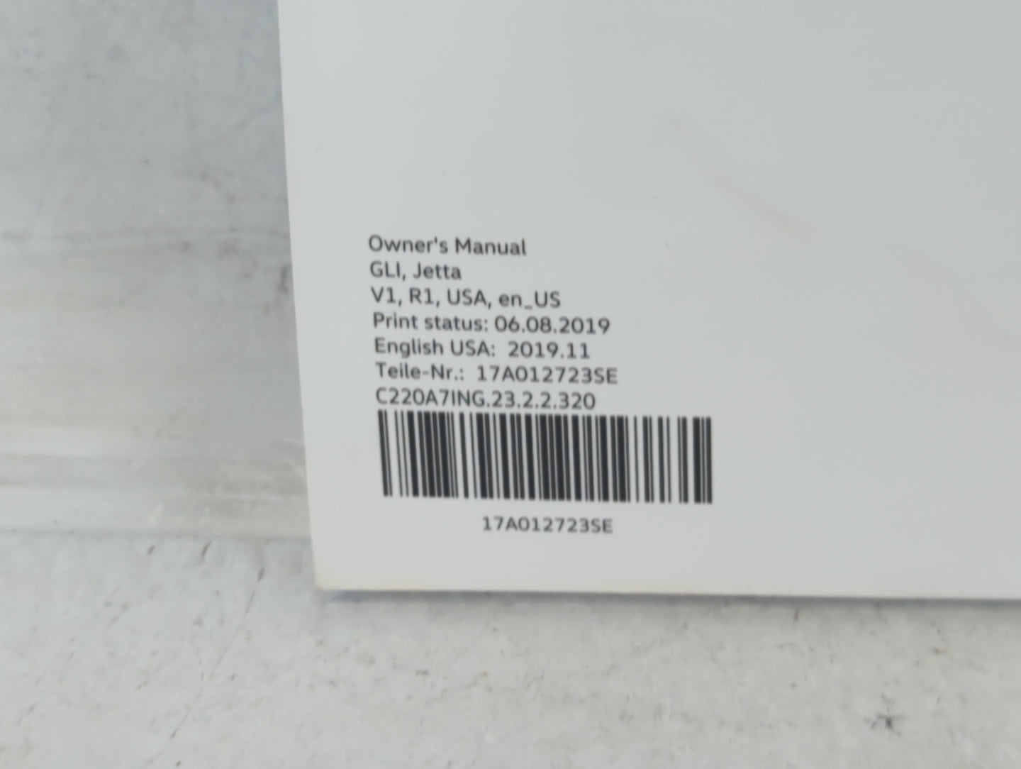 2020 Volkswagen Gli Owners Manual Book Guide OEM Used Auto Parts - Oemusedautoparts1.com